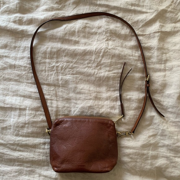 Fossil Handbags - Fossil brown leather crossbody